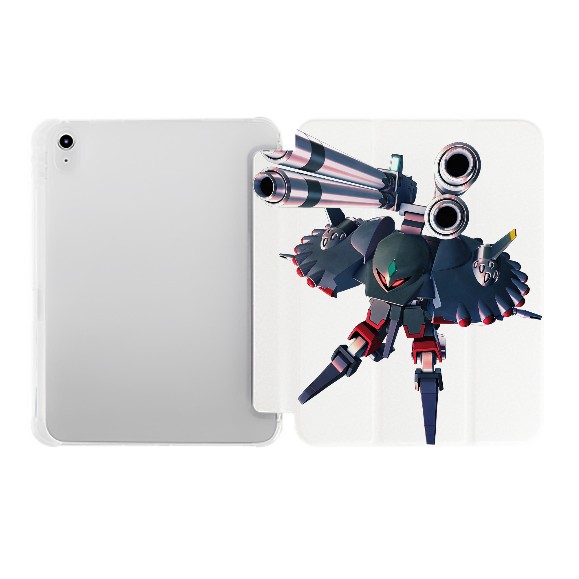（画像用） 機動戦士ガンダム Mobile Suit Gundam IPad ケース ペン収納付き 三つ折りスタンド PUレザー×シリコン 対応機種9.5/10.5/10.9インチ